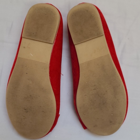 H&M red velvet satin bow shoes US9, EU26 - Picture 2 of 4